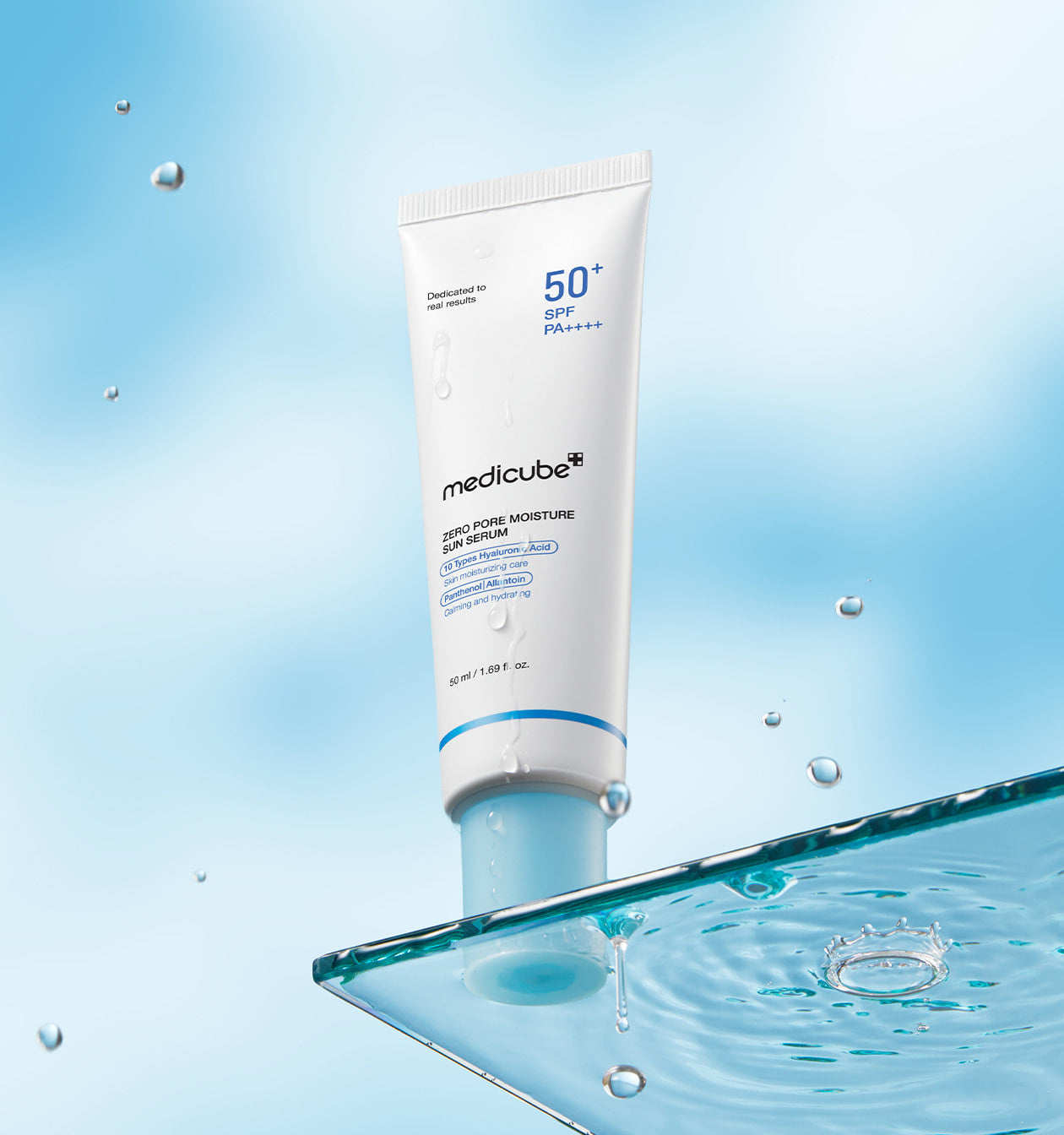 Medicube Zero Pore Moisture Sun Serum, feuchtigkeitsspendender Sonnenschutz im Serum-Format, 50 ml, mit Lichtschutzfaktor