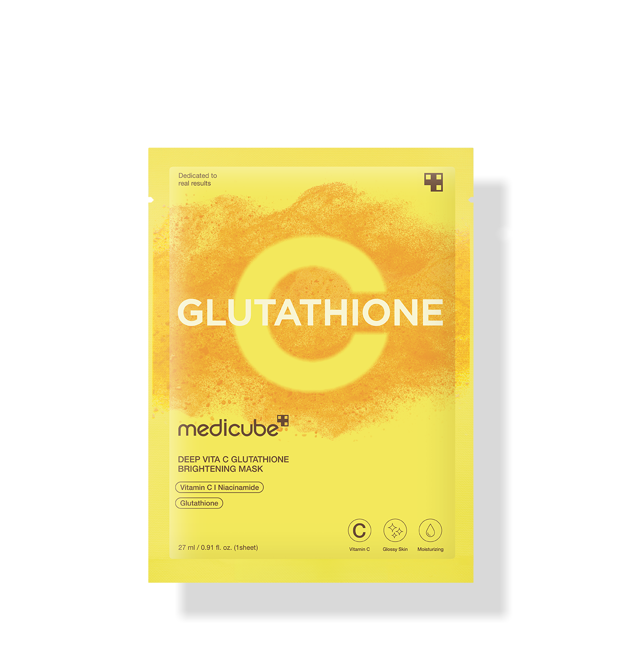 Medicube Deep Vita C Glutathione aufhellende Vitamin C-Gelmaske, 27 g x 5 Stück, Gesichtspflege für strahlende Haut