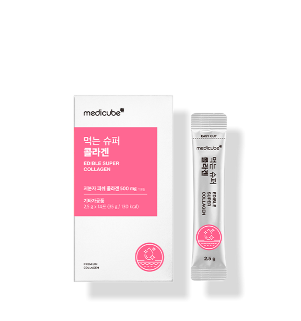 medicube Edible Super Collagen, Premium Kollagen-Beauty-Produkt in Packung mit 14 Stück, als Nahrungsergänzungsmittel