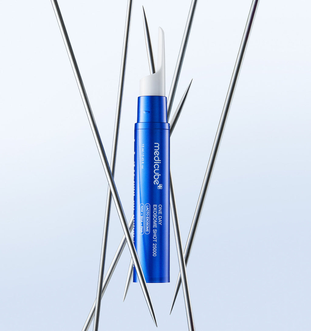 medicube One Day Exosome Shot 25000 Ampulle, 13 ml, für intensive Hautpflege, klare Flasche mit Ampullen-Inhalt