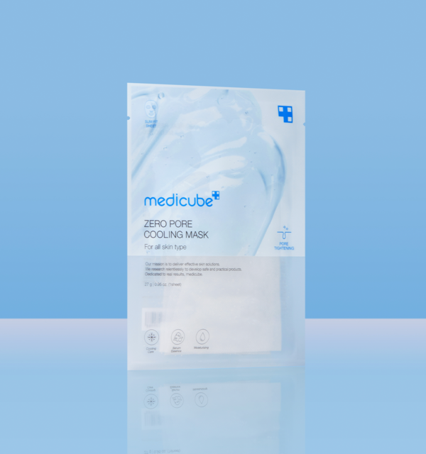 Medicube Zero Pore Cooling Maske, kühlende Gesichtsmaske mit Niacinamid und Adenosin, 5er Pack, 27 g pro Stück