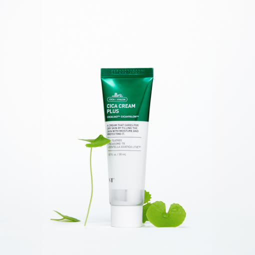 VT Cica Creme Plus 30ml, pflegende Creme mit beruhigender Wirkung, sichtbar in der Dose auf weißem Hintergrund