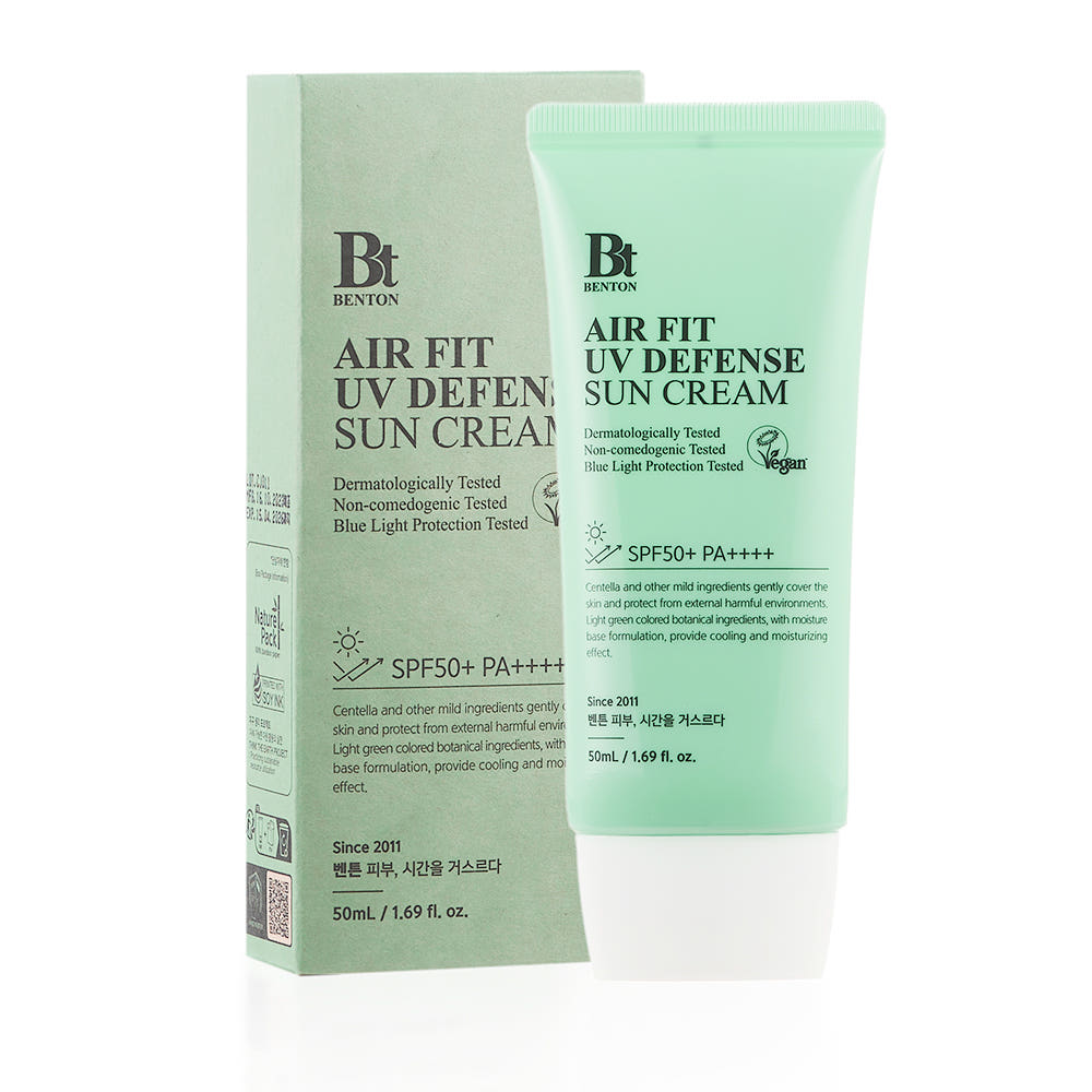 Benton Air Fit UV Defense Sonnencreme SPF 50+ PA++++, 50ml, cremige Textur, ideal für Sonnenschutz und Hautpflege