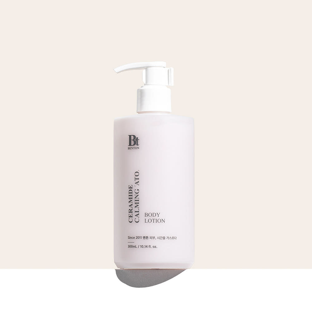 Benton Ceramide Calming Ato Body Lotion in 300ml Flasche, feuchtigkeitsspendende Körperlotion mit Ceramiden für empfindliche Haut