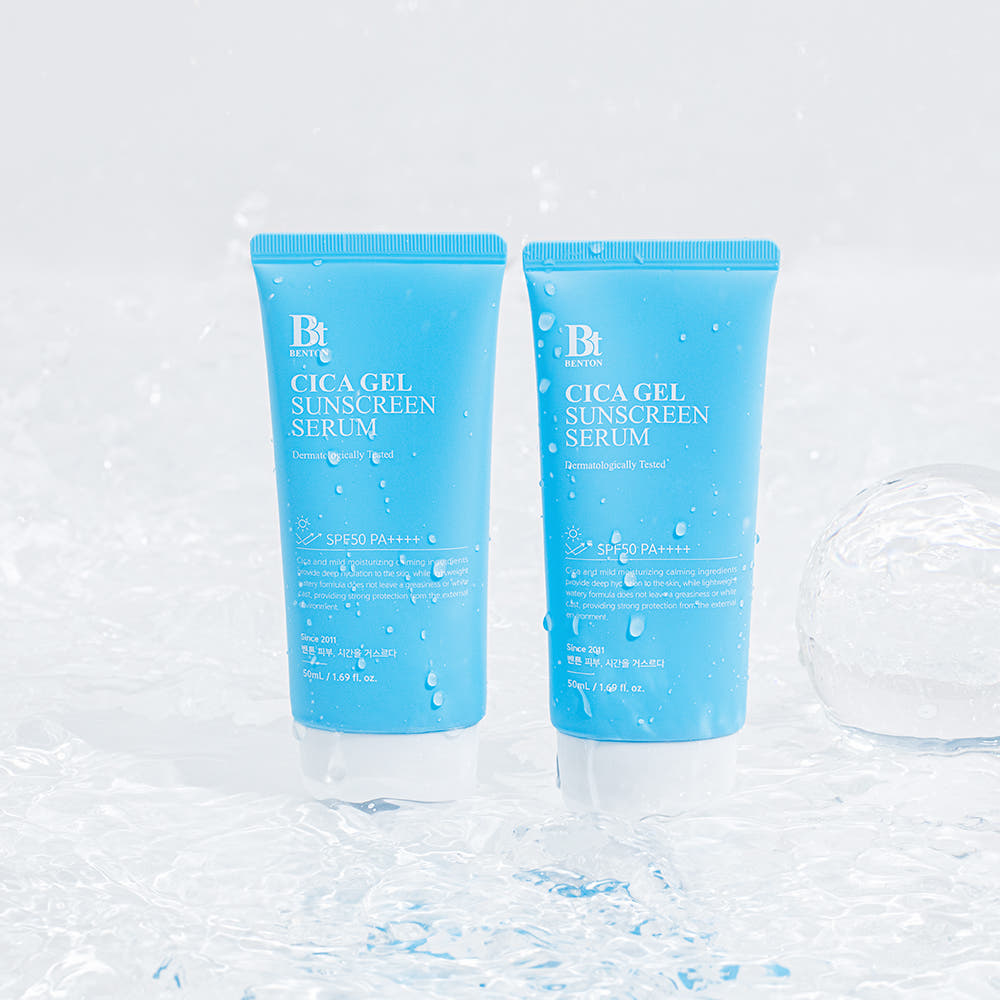 Benton Cica Gel Sonnenspray Serum 50ml, leichtes Sonnenserum mit beruhigender Cica für empfindliche Haut