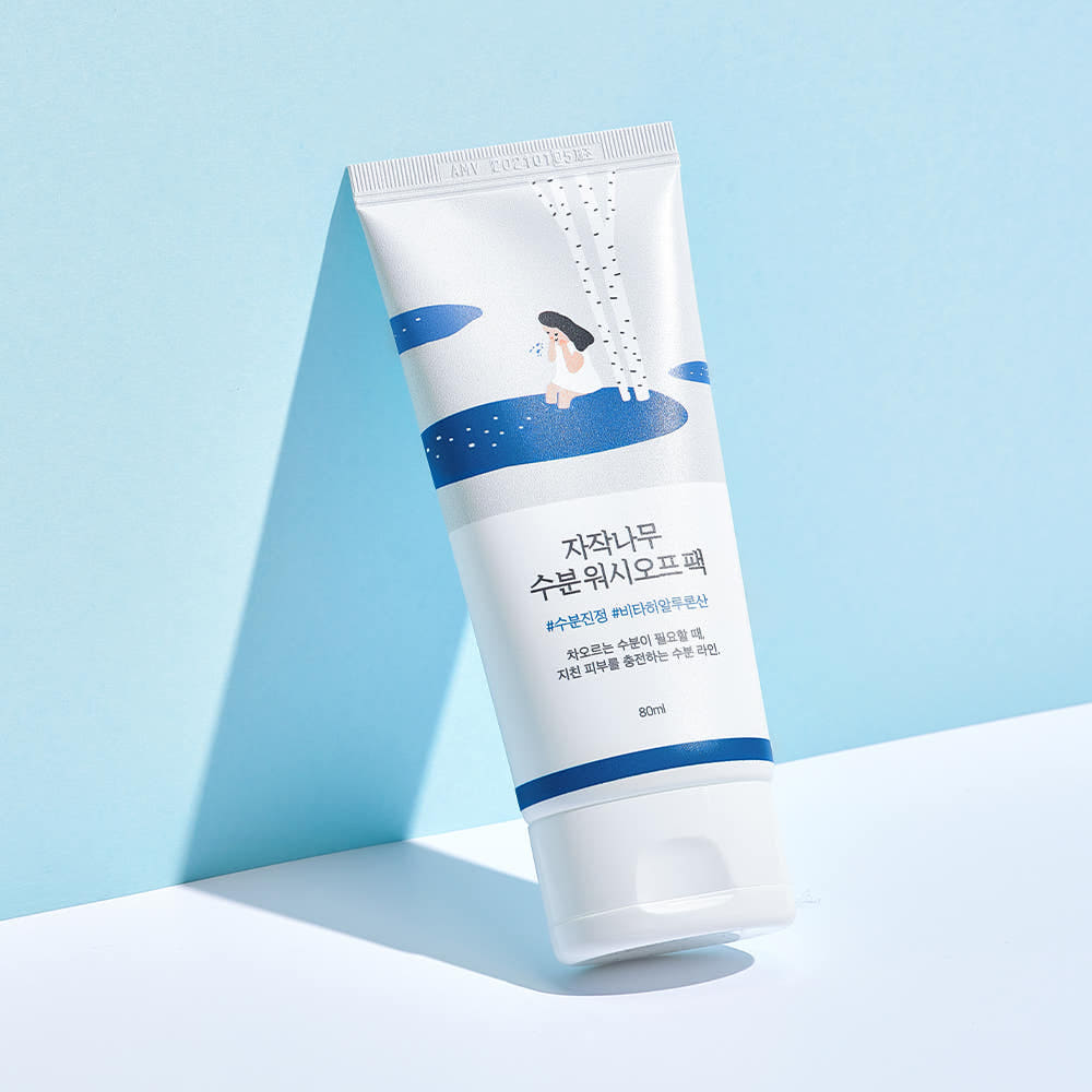 Round Lab Birch Juice Feuchtigkeitsmaske in Tiegel, mit Birkenextrakt, 80 ml, feuchtigkeitsspendende und erfrischende Gesichtspflege