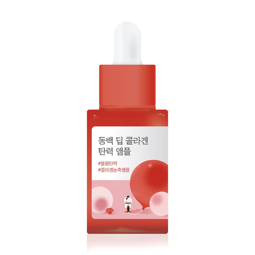 Round Lab Camellia Deep Collagen Ampulle, straffende Kollagen-Konzentration mit Kamelie, 30 ml, für jugendliche Haut.