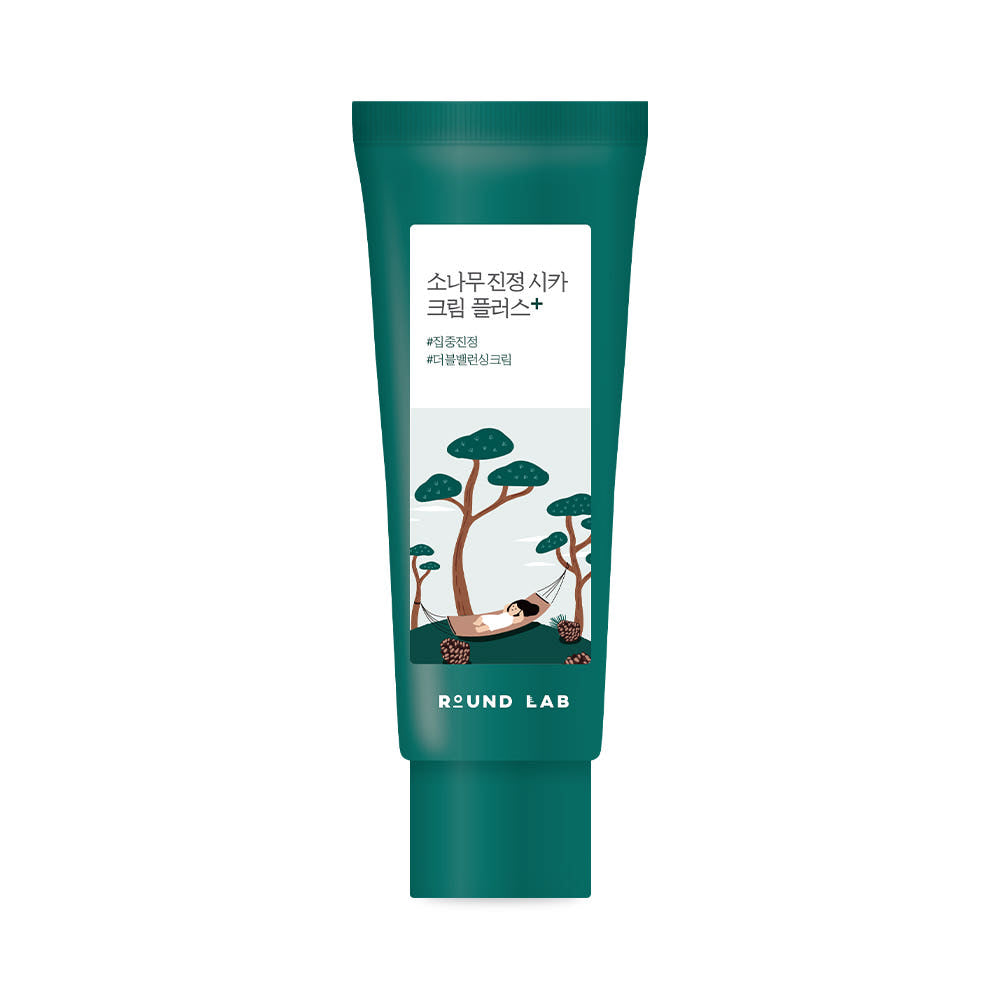 Runde Lab Pine Calming Cica Creme Plus – Intensive Beruhigungscreme mit Kiefer und Cica, 60 ml, cremige Textur in Tiegel