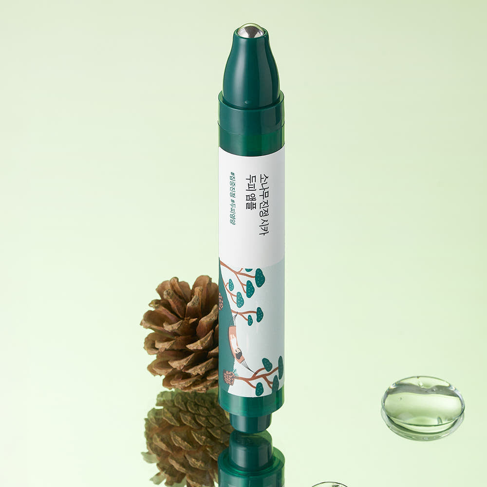 Round Lab Pine Calming Cica Kopfhaut-Ampoule, 15 ml, für intensive Pflege gegen Haarausfall und gereizte Kopfhaut