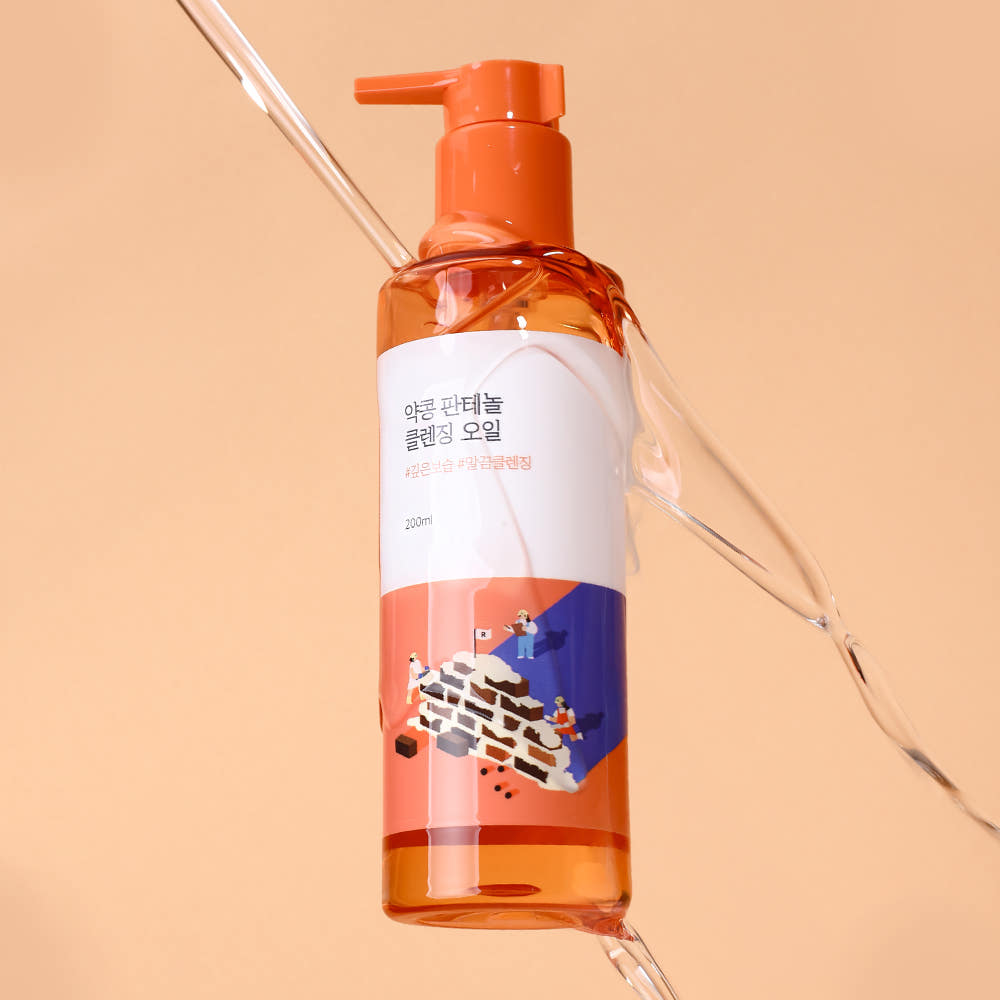 Round Lab Reinigungsöl mit Sojabohne und Panthenol, nährendes Reinigungsöl in einer 200 ml Flasche, ideal für die Hautpflege.