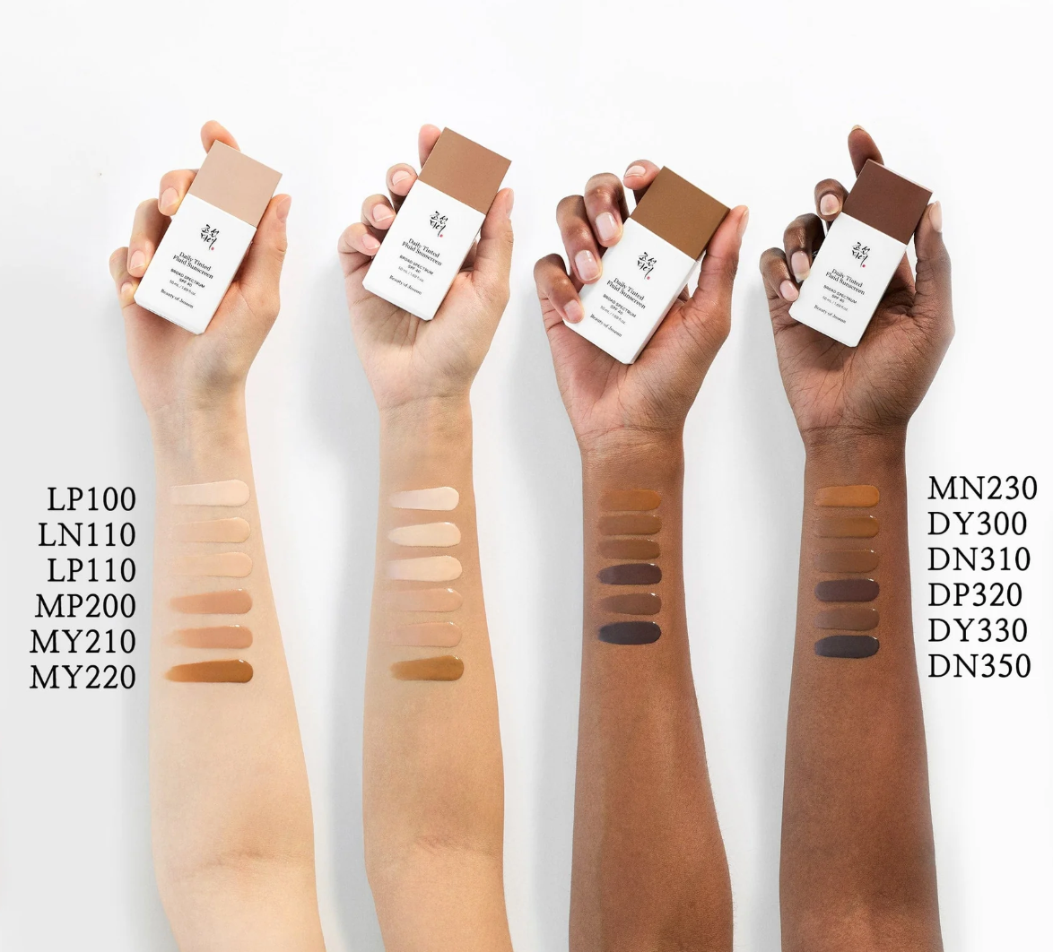 Beauty of Joseon getönter Sonnenschutz SPF50+ PA+++ in 50 ml Flasche, mit leicht getönter Textur für Sonnenschutz und Hautpflege