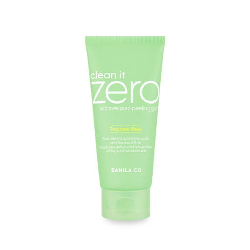 BANILA CO Clean it Zero Tea Tree Pore Peeling Gel, 120ml, mit grünen Teeblättern und Gel-Textur für porenreinigende Anwendung