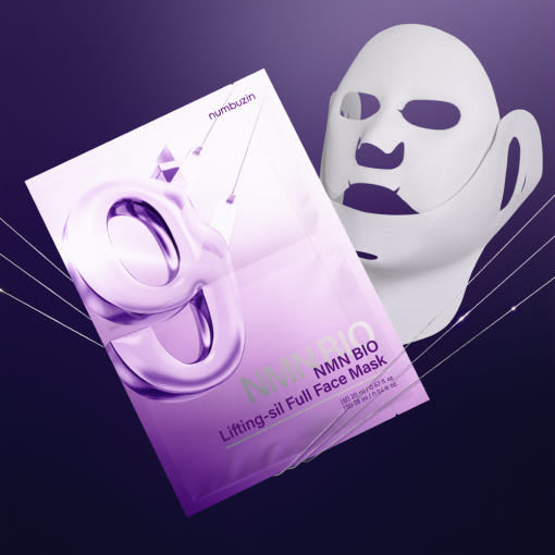 Numbuzin No.9 NMN BIO Lifting-Sil Gesichtsmasken, 4 Stück, mit NMN und NAD+ für straffende Hautpflege