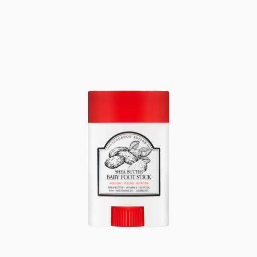 SUNGBOON EDITOR Shea Butter Fußstift, 20 g, pflegt trockene Füße, enthält Shea Butter, handliches Produkt für geschmeidige Haut