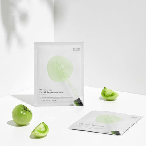SUNGBOON EDITOR grüne Tomaten-Poren-Lifting-Ampullenmaske, 23ml, 10 Stück, facial mask für straffe Haut und verfeinerte Poren