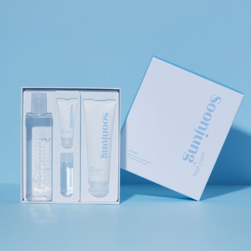 ETUDE Soonjung Skincare Duo Set mit Relief Toner und feuchter Emulsion, 25 ml und 20 ml, für empfindliche Haut