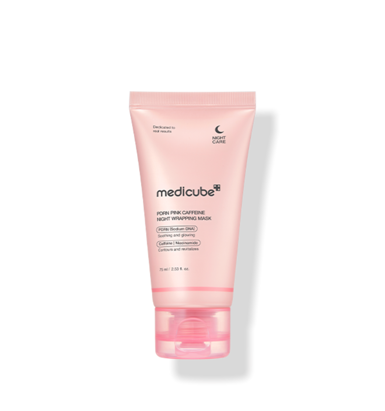 medicube PDRN Pink Caffeine Nightmaske, straffende Gesichtsmaske mit PDRN und Koffein, 75 ml, Pack für die Nachtpflege