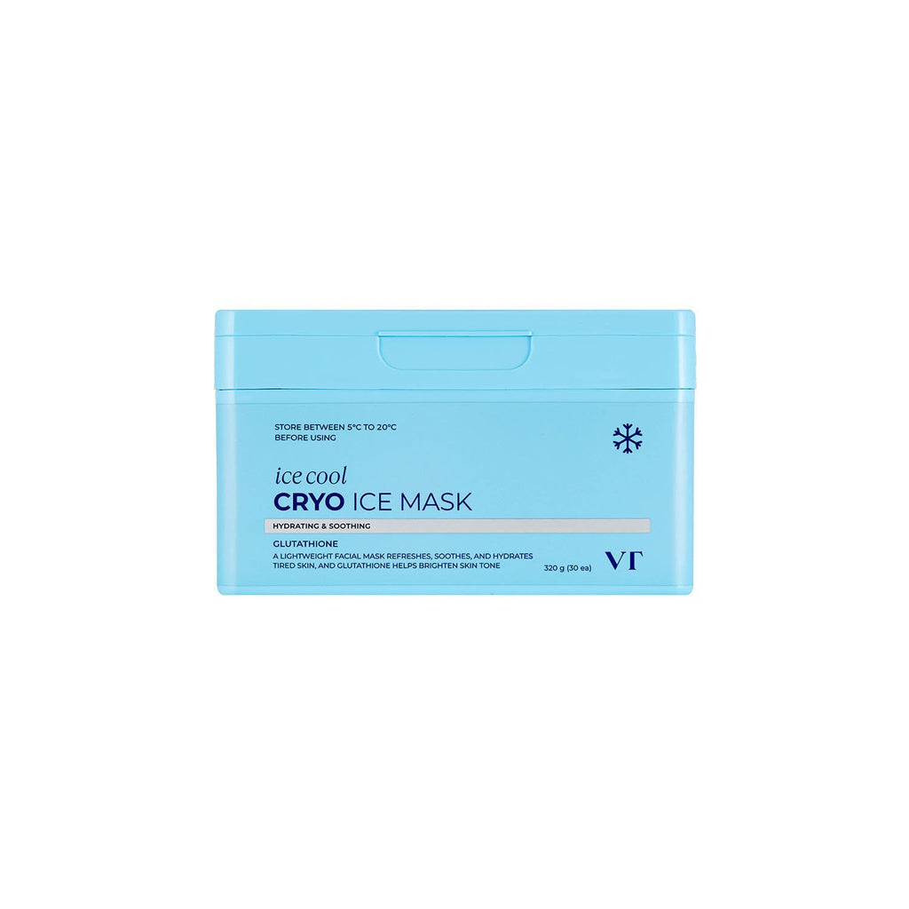 VT Cryo Ice Maske 320g, kühlende Gesichtsmasken, 30 Stück, entspannende Hautpflege für das Gesicht.