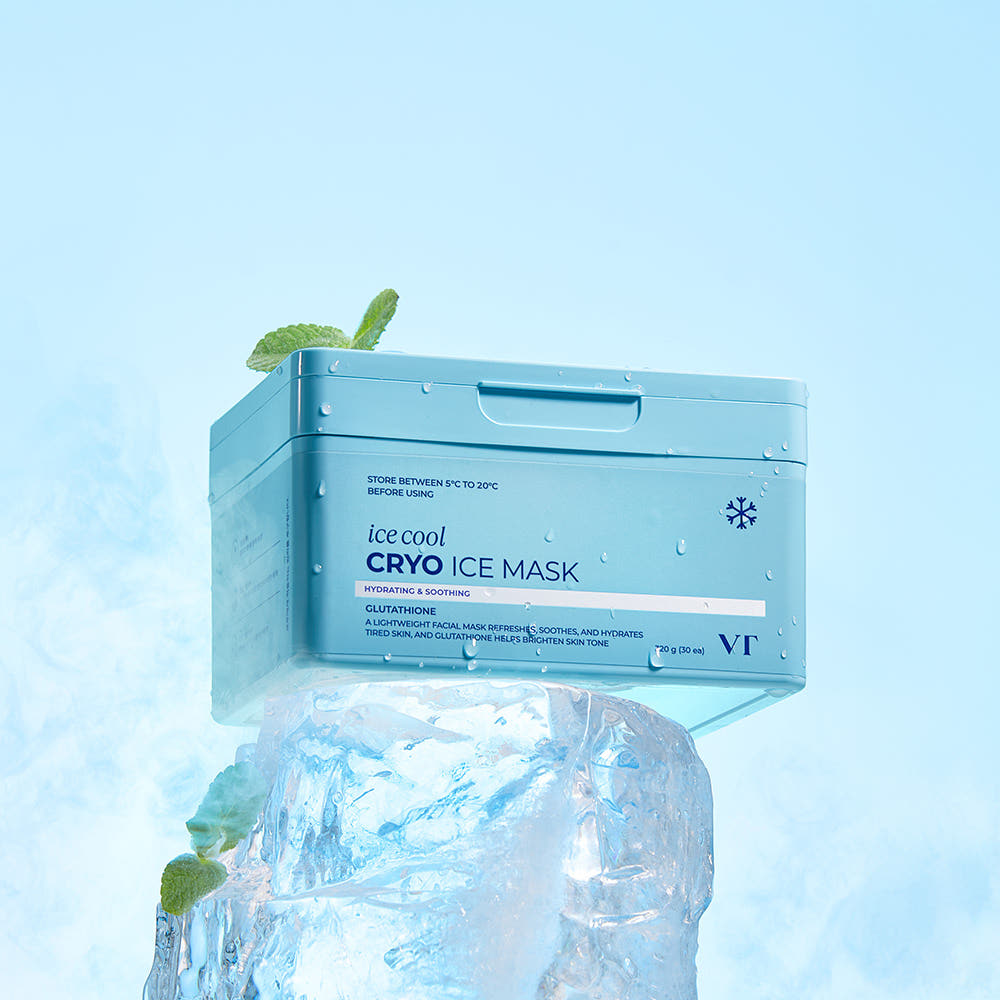 VT Cryo Ice Maske, 30er Pack, kühlende Gesichtsmaske für erfrischende Hautpflege, in praktischer Verpackung