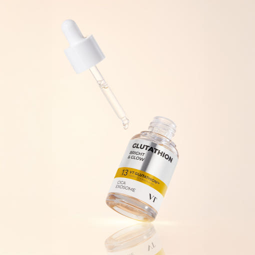 VT G2 Glutathione Brightening Ampulle 30ml, glänzende Hautpflege, klare Ampulle in dunkler Verpackung
