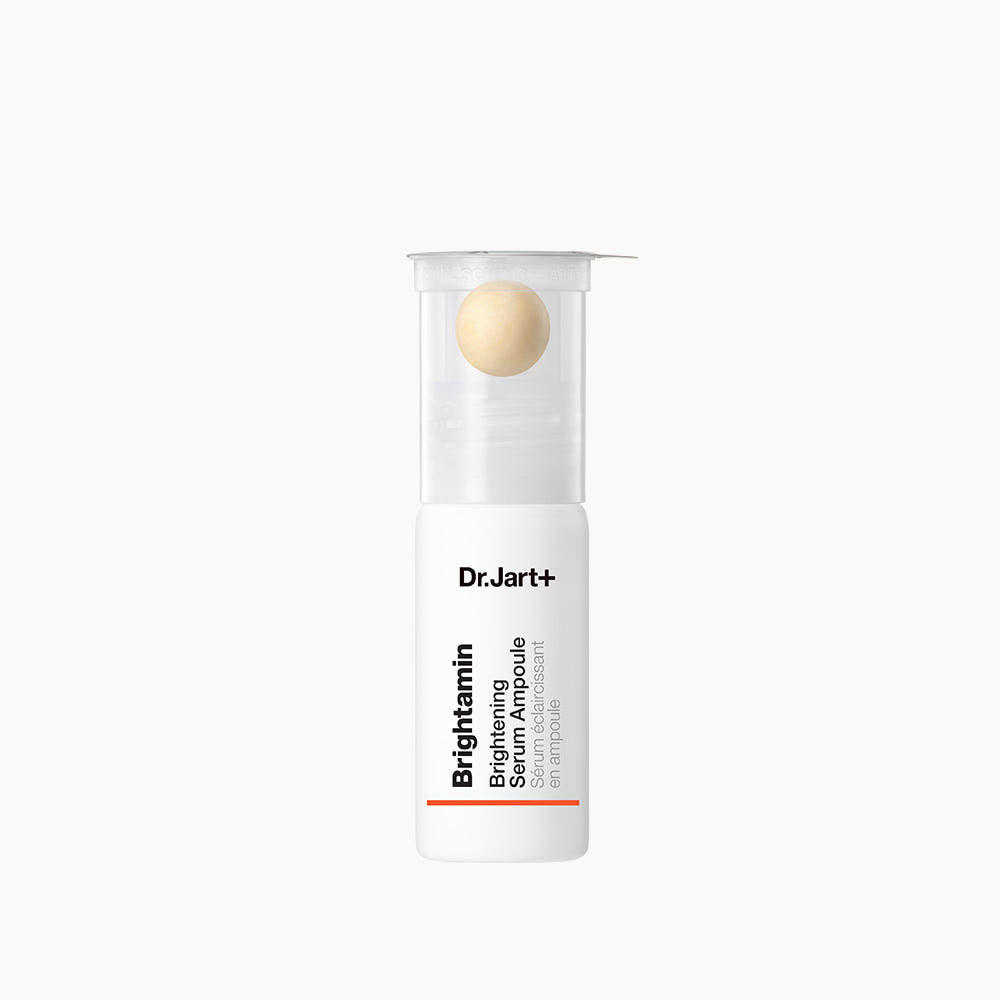 Dr.Jart+ Brightamin Serum-Ampulle, helle Pflegeseinheit für strahlende Haut, 8,08 g, Nahaufnahme des Serums in Flasche