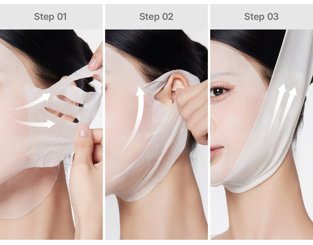medicube PDRN Pink Tension Up Mask Set, 4 Gesichtsmasken mit Lifting-Gel für straffe Haut, 34 g pro Packung