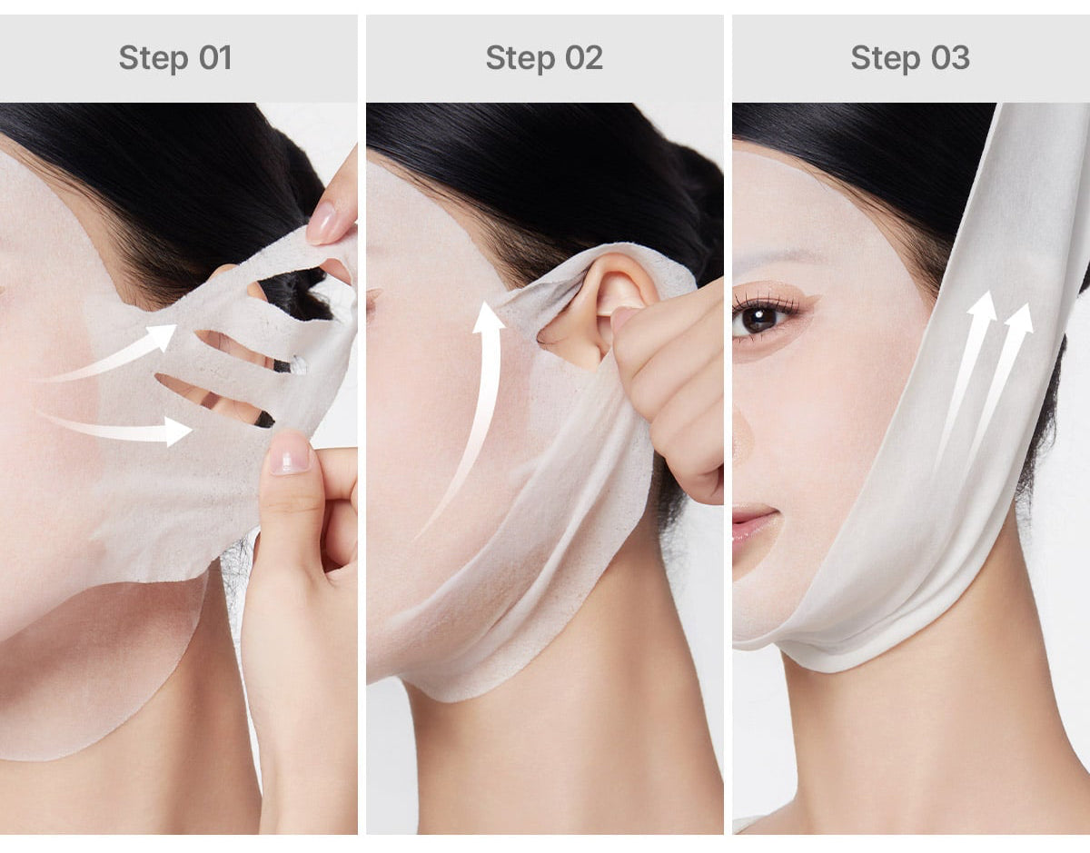 medicube PDRN Pink Tension Up Mask Set, 4 Gesichtsmasken mit Lifting-Gel für straffe Haut, 34 g pro Packung