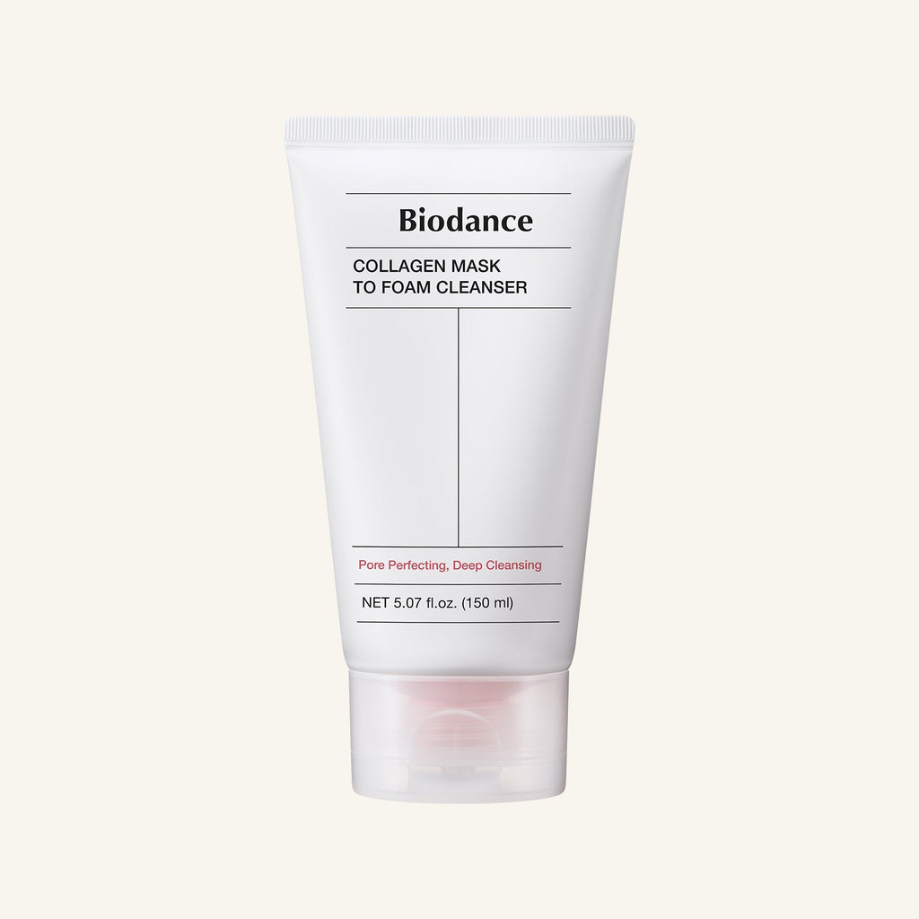 Biodance Collagen Mask to Foam Reiniger und Porenmaske, 150 ml, cremiger Reinigungsfoam mit Kollagen für glatte Haut