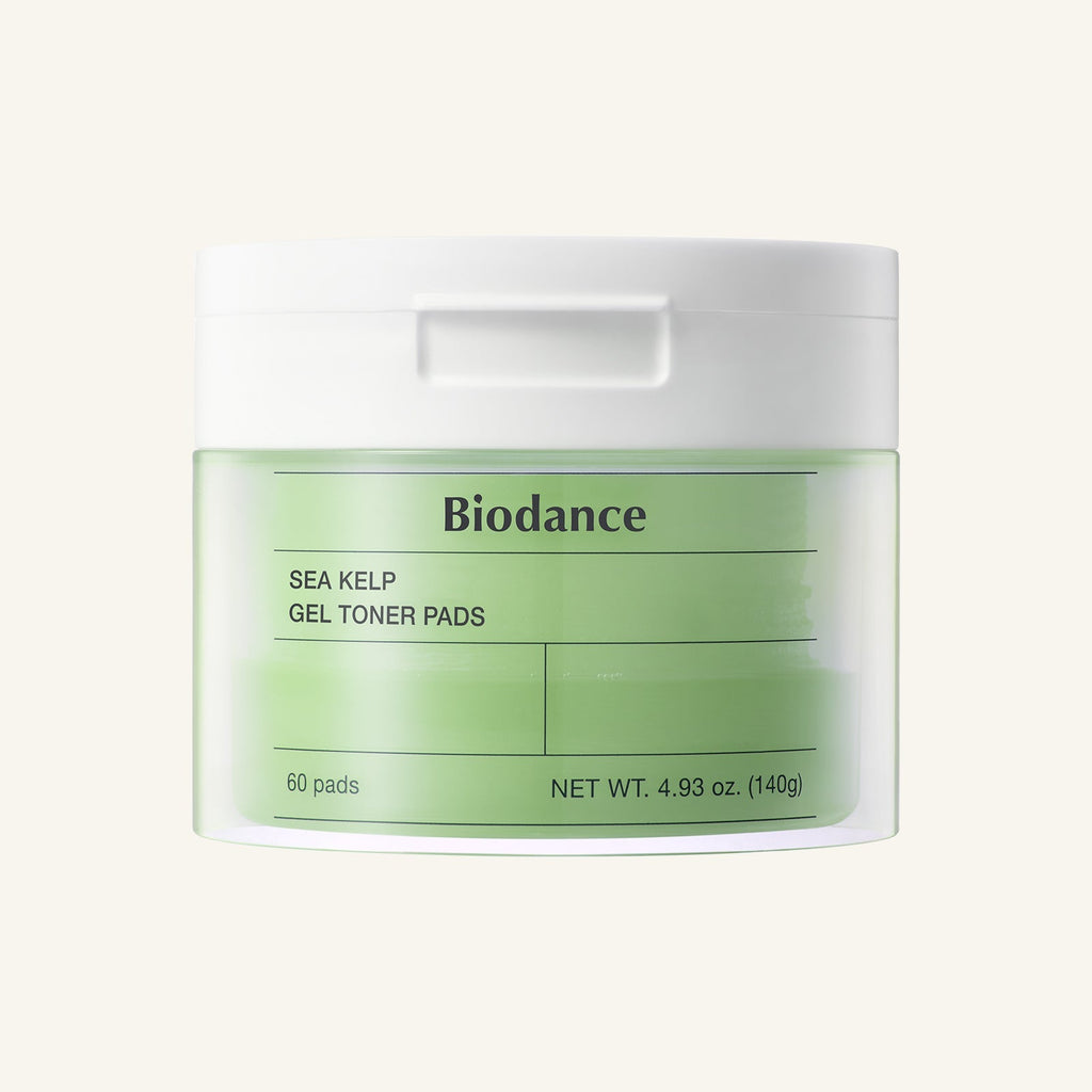 Biodance Sea Kelp Gel Toner Pads, beruhigende Gesichtspads mit Meeresalgen, 60 Stück, für die Hautpflege