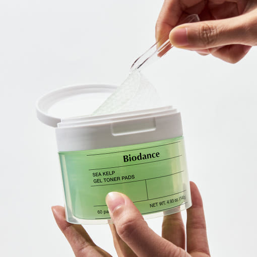 Biodance Meeresalgen Toner-Pads, beruhigende Gesichtspads mit Meeresalgen, 60 Stück, für gepflegte Haut