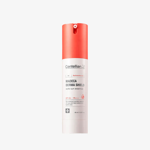 Centellian24 Madeca Derma Shield Sun Essence, beruhigendes Sonnenschutz-Serum mit SPF50+ PA++++, 40 ml, in der Flasche.