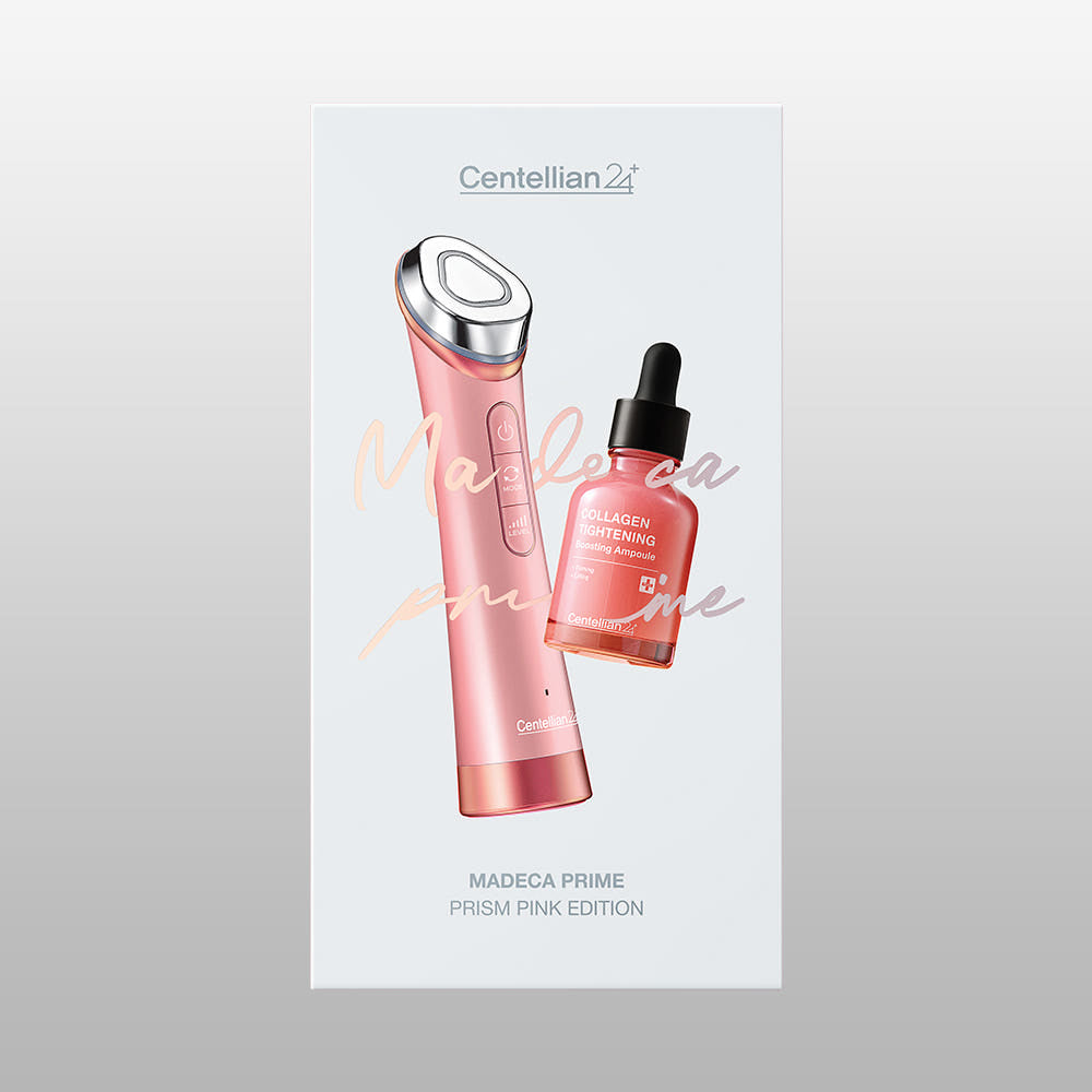 Centellian24 Madeca Prime Prism Pink Edition Mikrostrom Beauty-Gerät für strahlende Haut und Elastizität, pinkes Design, elektrisches Beauty-Gerät