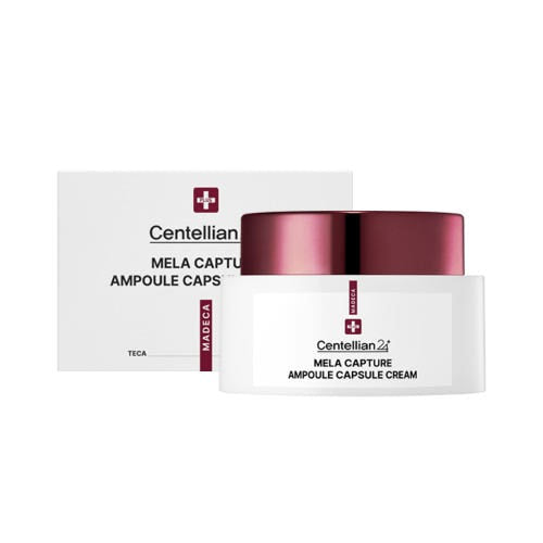 Centellian24 Mela Capture Ampoule Capsule Cream in 55 ml, aufhellende Kapsel-Creme gegen Pigmentflecken, sichtbar in der Verpackung