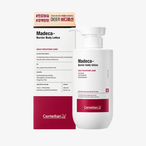 Centellian24 Madeca Barrier Body Lotion, pflegende Körperlotion mit Centella, stärkt die Hautbarriere, 500 ml
