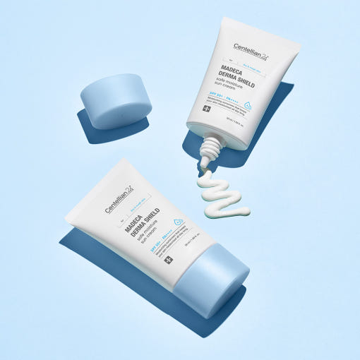 CENTELLIAN24 Madeca Derma Shield Sonnencreme mit SPF50+ PA++++, beruhigende Tagescreme in 50 ml Flasche