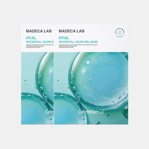 Centellian24 Madeca LAB Hyal Waterfull Glow Gel Mask, intensive Hyaluron-Gelmaske für strahlende Haut, 5 Stück, 23 ml pro Packung