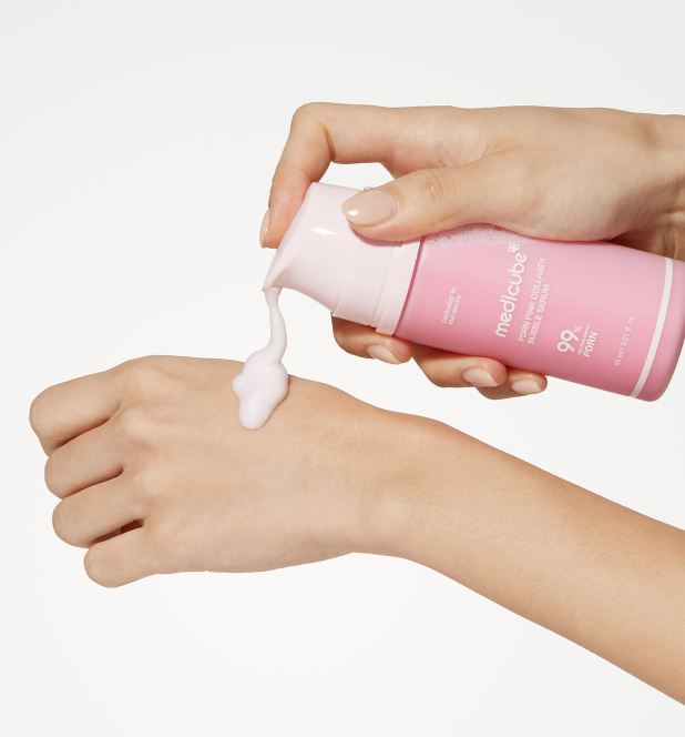 medicube PDRN Pink Collagen Bubble Serum mit 99% PDRN und Kollagen für einen prallen, strahlenden Teint, 95 ml