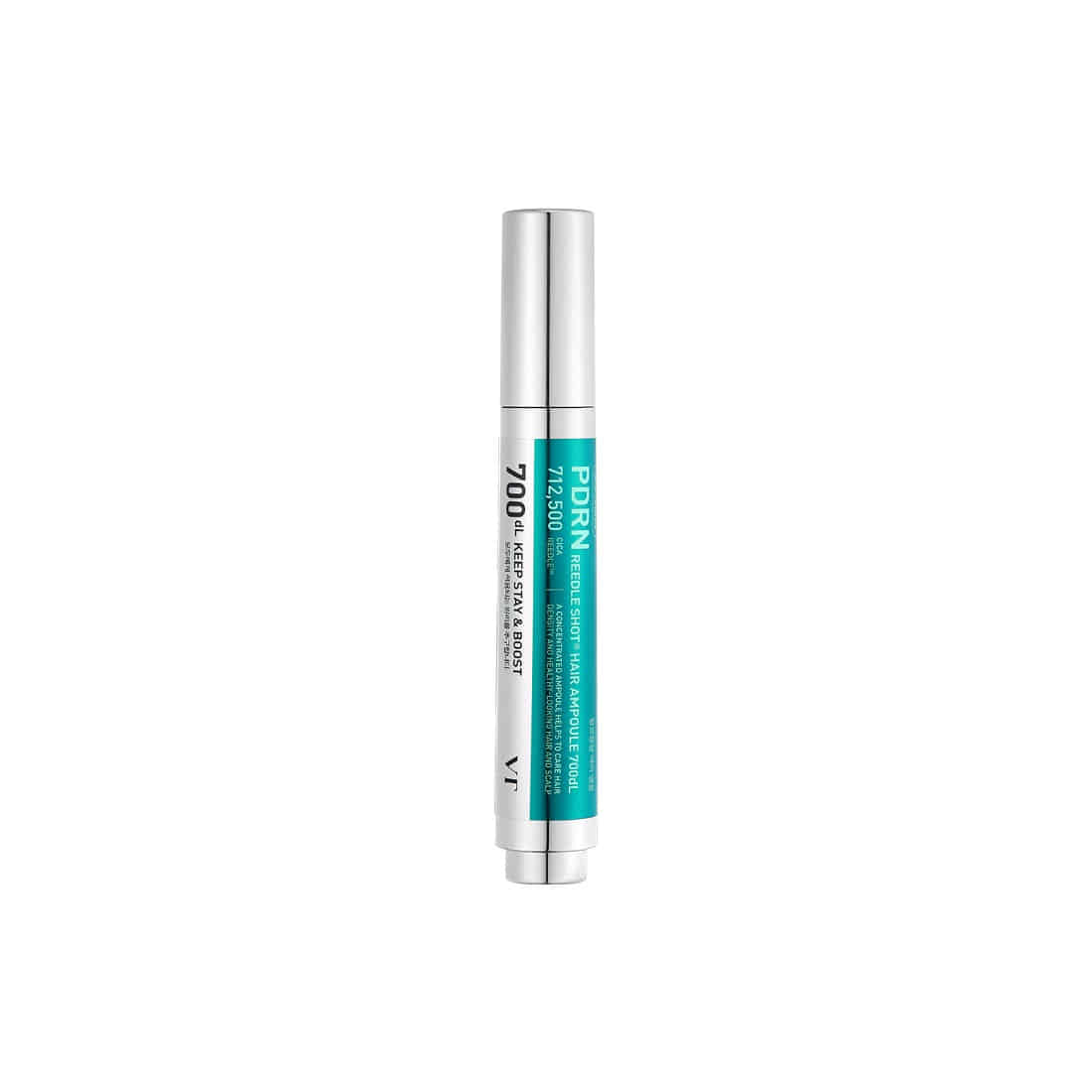 VT PDRN Reedle Shot Haarampulle, 15 ml, pflegt die Kopfhaut und fördert gesundes Haarwachstum, in einer klaren Flasche.