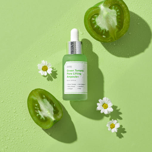 SUNGBOON EDITOR Green Tomato Pore Lifting Ampulle, 30ml, flasche mit grüner Tomate für strahlende Haut und verfeinerte Poren
