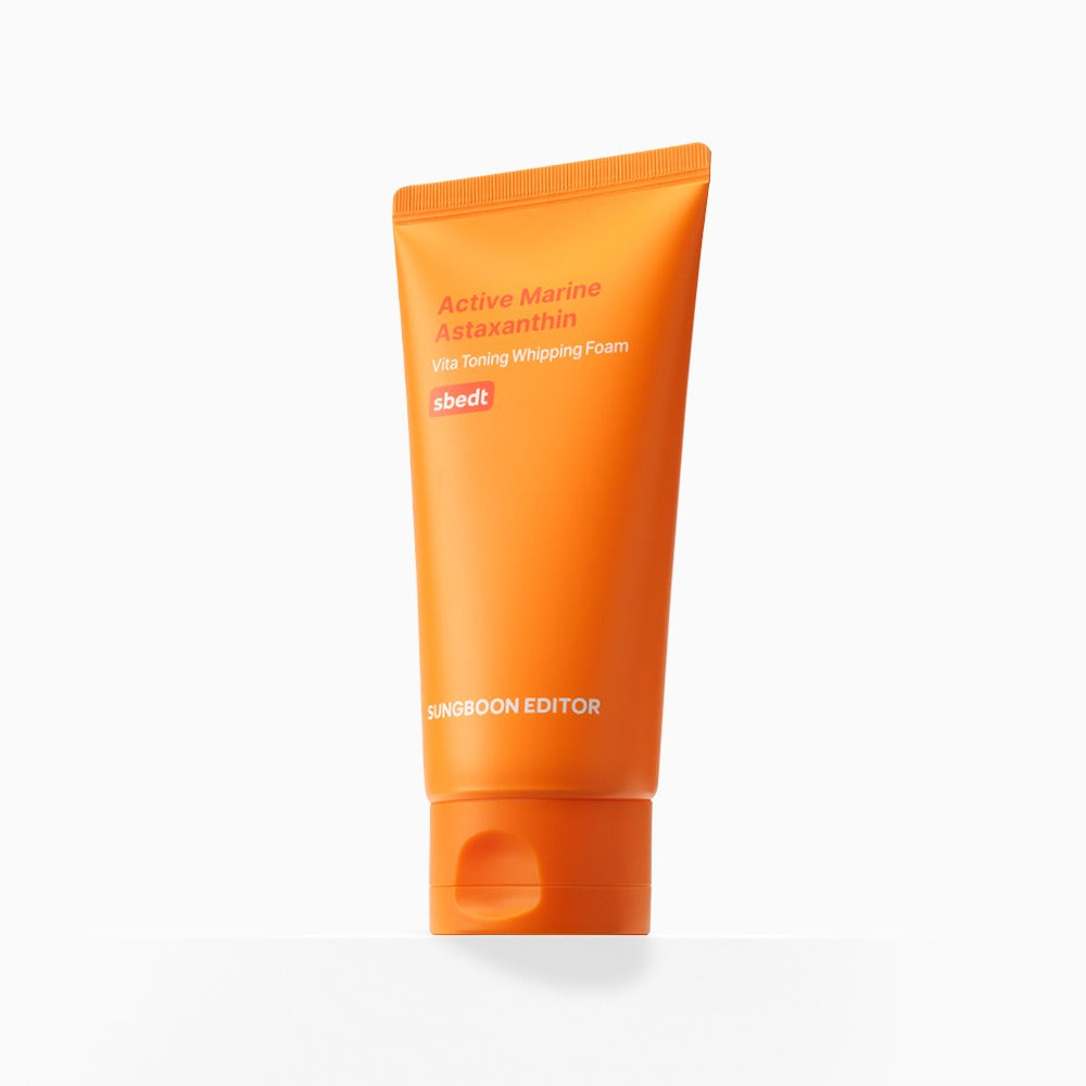 SUNGBOON EDITOR Active Marine Astaxanthin Reinigungscreme, schäumend, 120g, für eine frische, tonisierende Hautpflege.