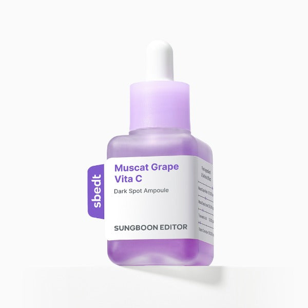 SUNGBOON EDITOR Muscat Trauben Vita C Dunkle Flecken Ampulle 40ml, Hautpflegeprodukt in Flasche mit Pipette