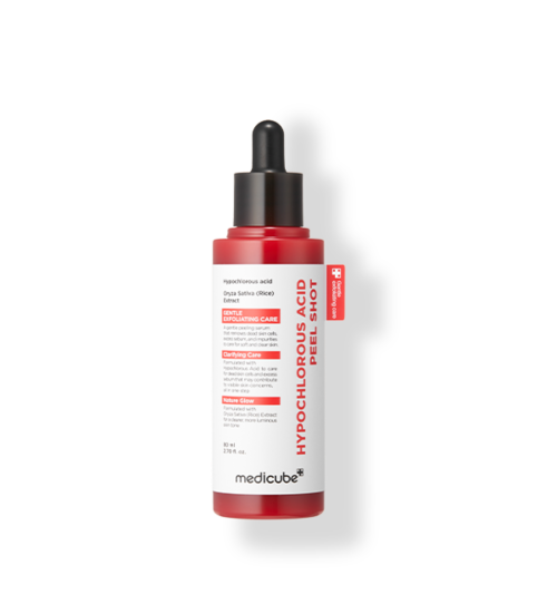 Medicube Hypochlorous Acid Peel Shot Ampulle mit Reisextrakt, sanftes Peeling-Serum, 80 ml, für reine und erholte Haut