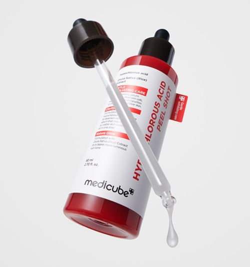 Medicube Hypochlorous Acid Peel Shot Ampulle mit Reisextrakt, sanftes Peeling-Serum gegen Unreinheiten, 80 ml
