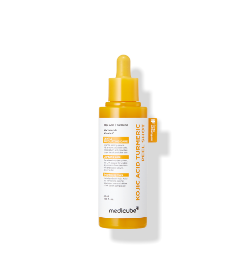 medicube Kojic Acid Turmeric Peel Shot Ampulle, aufhellendes Peeling-Serum gegen dunkle Flecken, 80 ml