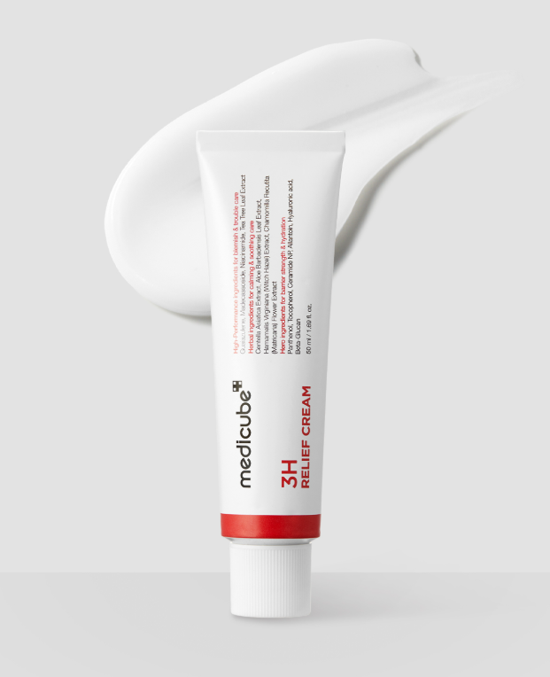 medicube 3H Relief Creme gegen Akne und Rötungen, feuchte Trouble-Creme in 50 ml, beruhigende Gesichtscreme mit sanfter Textur