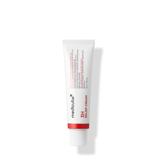 medicube 3H Relief Cream, beruhigende Akne- und Rötungscreme in 50 ml, cremige Textur, für gereizte Haut