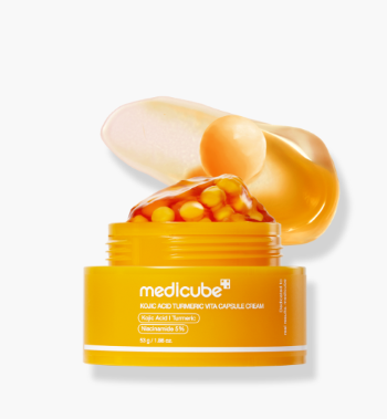 medicube Kojic Acid Turmeric Vita Capsule Creme in 53 g, aufhellende Kapsel-Creme mit Kojic Acid und Kurkuma gegen Hautunreinheiten