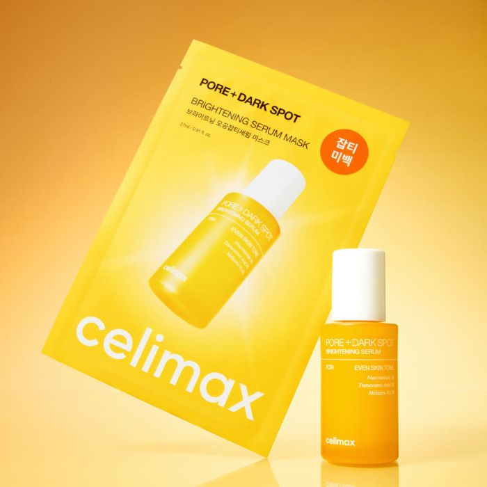 celimax Pore+ Dark Spot Brightening Serum Mask, 27ml, 10er Pack, feuchtigkeitsspendende Gesichtsmaske gegen dunkle Flecken