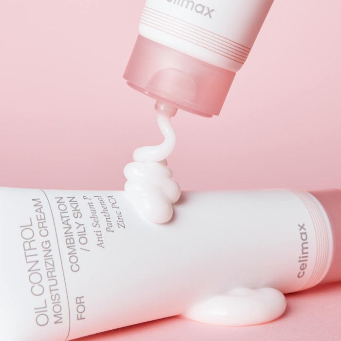 celimax Oil Control Feuchtigkeitscreme in 80ml, sichtbare Creme mit feuchtigkeitsspendender Textur und kontrollierender Wirkung