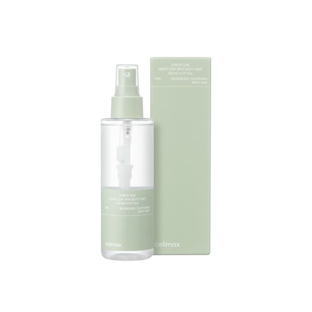 celimax JI WOO GAE Heartleaf BHA Body Mist in 150ml Flasche, erfrischendes Körperspray mit Herzblatt-Extrakt